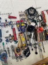 Contents on wall, Tools. Over 40 pieces