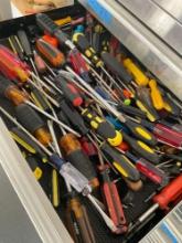 Lot of assorted screw drivers. Over 40 pieces