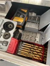 4) drill bit sets, hole saw kit & loose drill bits