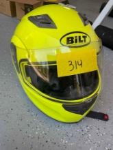 XXL Bilt neon yellow motorcycle helmet