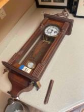 Antique with R & A pendulum wood wall clock
