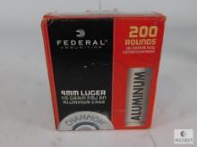 120 Rounds Federal Ammunition Champion 9mm Luger 115 Grain FMJ RN Aluminum Cased