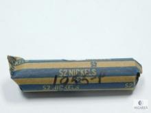 1955 $2.00 Roll Jefferson Nickels