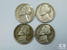 Four 1939-D Jefferson Nickels