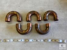 Box of Five Streamline W-60110 Copper 180-degree Return Bends - 1 1/8 OD