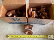 Two Boxes Streamline Mixed Copper 45-degree Ells