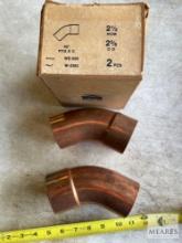 Box of Two WE-505 45-degree Copper Street Ells - 2 5/8 OD