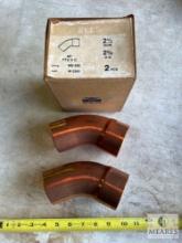 Box of Two WE-505 45-degree Copper Street Ells - 2 5/8 OD