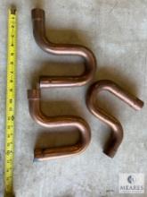 Group of Three Streamline Copper Suction Line P Traps - 1 3/8 OD