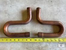 Two Streamline Copper Suction Line P Traps - 1 1/8 OD