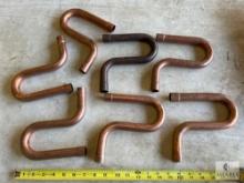 Group of Seven Streamline Copper Suction Line P Traps - 7/8 OD