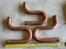 Three Streamline Copper Suction Line P Traps - 1 5/8 OD