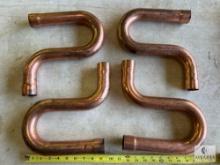 Four Streamline Copper Suction Line P Traps - 1 5/8 OD