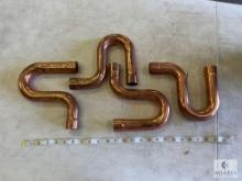 Four Streamline W-61002 Copper Suction Line P Traps - 1 3/8 OD