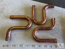 Three Streamline Copper Suction Line P Traps - 1 5/8 OD