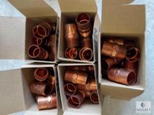 Five Boxes of Streamline W-01163 Copper Pipe Adapters - 1 1/8 x 1 OD