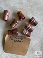 Seven Streamline Copper Female Adapters - 3/4 OD
