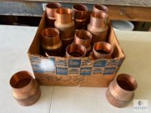 Approximately 23 Streamline Copper Reducers - 3 5/8 x 2 5/8