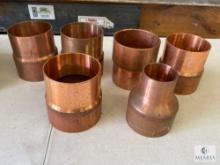 Five Streamline Copper Reducers - 4 1/8 x 3 5/8