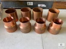Eight Streamline Copper Reducers - 4 1/8 x 3 1/8