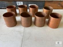 Eight Streamline Copper Couplings - 3 5/8 in Diameter