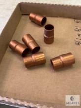 Six Copper Pipe Reducers - 1 1/8 x 1 3/8 OD