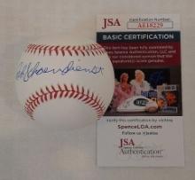 Red Schoendienst Autographed Signed ROMLB Baseball Really Clean Nice White Ball Cardinals HOF JSA