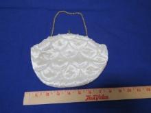 Very Nice Vtg Mid Century Evening Purse W/ Faux Pearl Beads