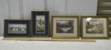 4 Framed And Double Matted Prints