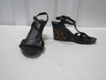 New Pair Of Ladies Unlisted By Kenneth Cole Wedge Faux Jaguar Sandals