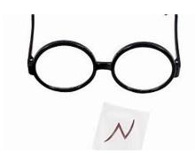 2 Kids' Harry Potter 2pc Scar Tattoo And Glasses Halloween Set