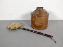 Brass Bed Warmer and Copper Vessel
