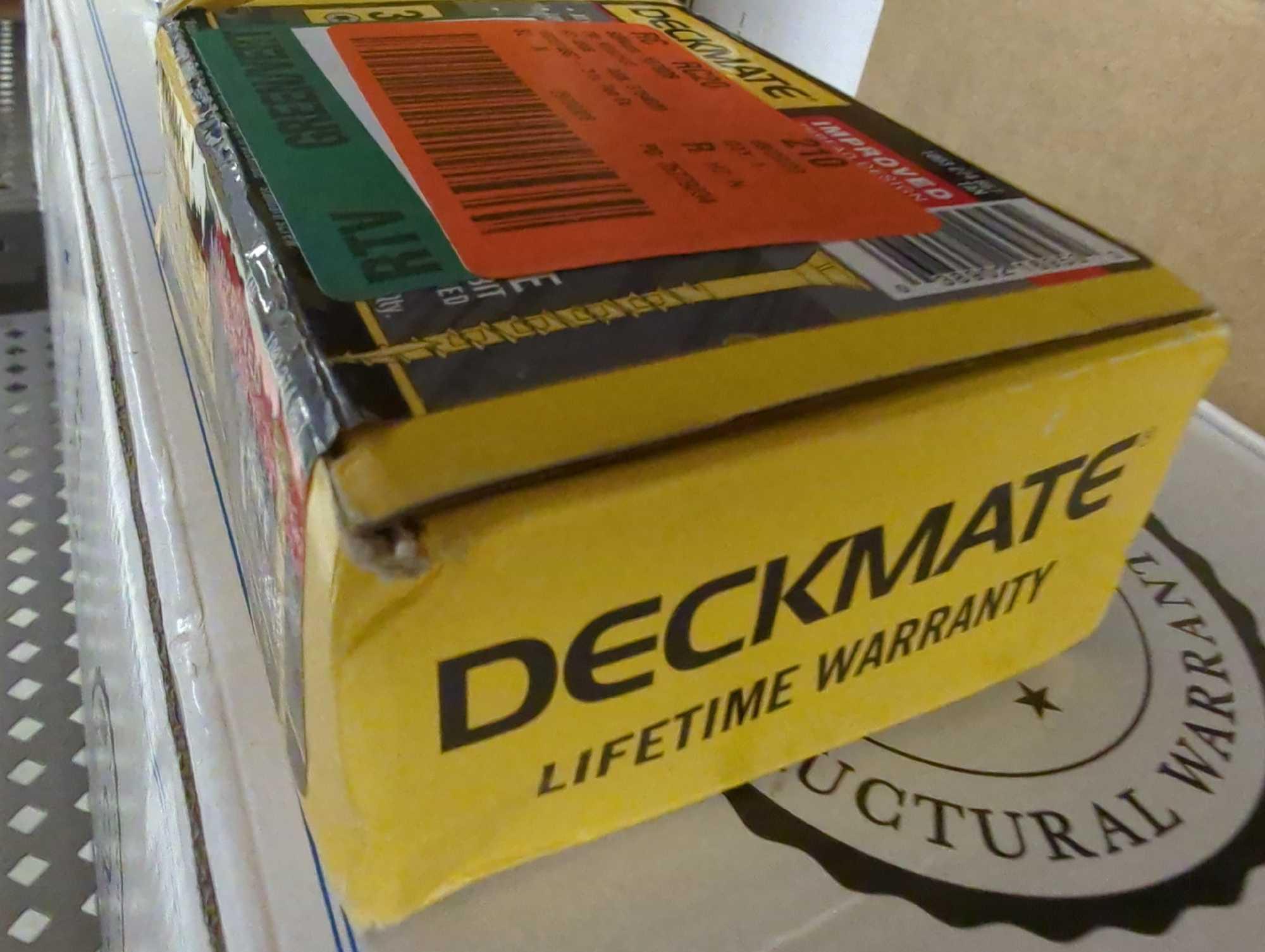 Lot of 2 Items To Include, 1 LB Box of Deckmate DECKMATE #9 x 3 in. Star Flat-Head Wood Deck Screw 1