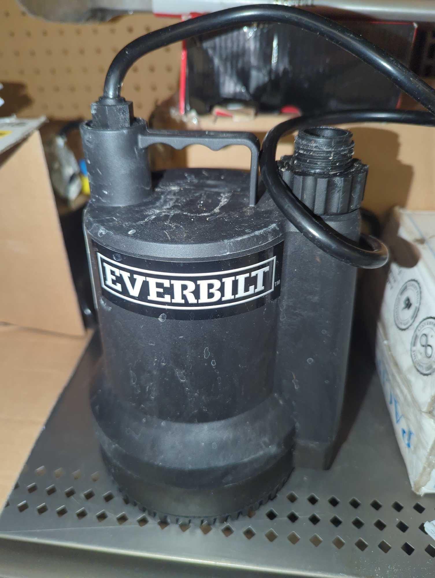 Everbilt 1/6 HP Plastic Submersible Utility Pump, Retail Price $109, Appears to be Used, What You