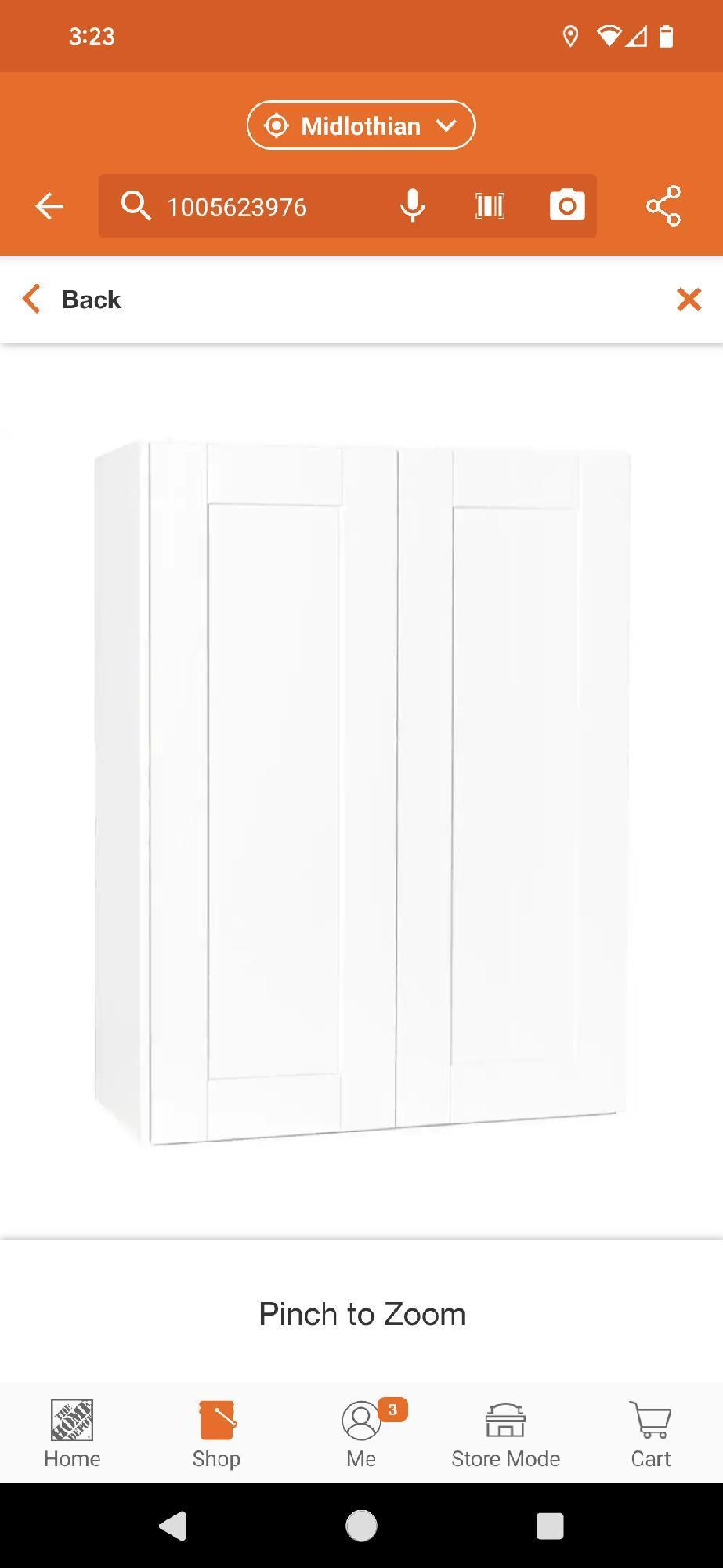 Hampton Bay Shaker 27 in. W x 12 in. D x 36 in. H Assembled Wall Kitchen Cabinet in Satin White,