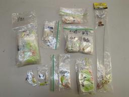 Ziploc bag of fishing lures of similar styles. Comes as is shown in photos. Appears to be new.