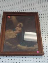 Framed Print of "Agony in the Garden of Gethsemane" by Giovanni Bellini, Approximate Dimensions -