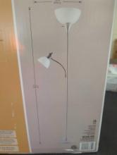 Hampton Bay 71.5 in. Silver Mother/Daughter Floor Lamp, Appears to be New in Factory Sealed Box