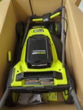 RYOBI ONE+ HP 18V Brushless 16 in. Cordless Battery Walk Behind Push Lawn Mower with (1) Charger NO