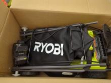 RYOBI ONE+ 18V 13 in. Cordless Battery Walk Behind Push Lawn Mower with 4.0 Ah Battery and Charger,