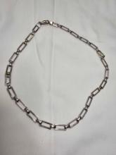 Vintage Taxco Sterling Silver Mexico 925 Link Necklace. Marked Mex925 MD10. Weighs approx. 14.8