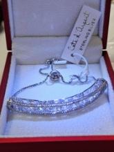Cote d' Argent Sterling Silver Bracelet. Weighs approx. 12 grams. Measures approx. 4.5in w/ adjuster