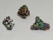 Lot of 3 Bismuth Crytal Collection. Weighs 31.2grams.