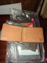 (MBR) LOT OF 4 MARLBORO GENUINE LEATHER MENS WALLETS, MADE IN BRAZIL, 3 ARE STILL IN FACTORY SEALED