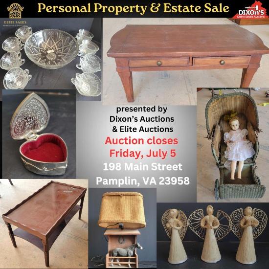 7/5/24 Pamplin, Va. Personal Property Estate Sale.