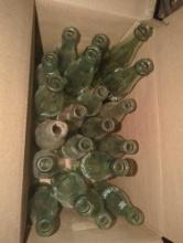 (GAR) Box Lot of 21 Glass Coca Cola Bottles, No Lids, No Contents, Assortment of Sizes, What You See