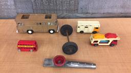 VINTAGE TIN TOY BUS, MATCHBOX TOYS, AND MORE