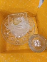 BOX OF MISCELLANEOUS: CLEAR GLASS