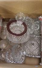 BOX OF MISCELLANEOUS: CLEAR GLASS