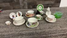 COLLECTION OF MINIATURE, TEACUP, AND SAUCERS